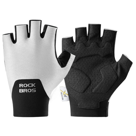 ROCKBROS Rękawiczki Rowerowe Krótkie Z Technologią PORON XRD Amortyzujące - S403 RękawiczkiBiałe S