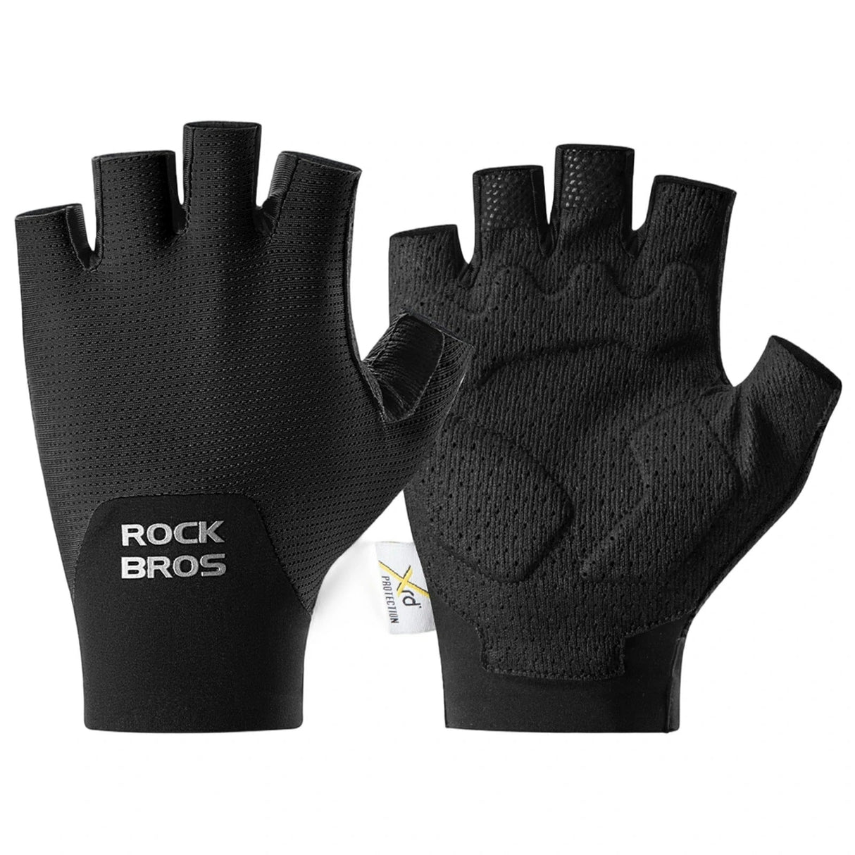 ROCKBROS Rękawiczki Rowerowe Krótkie Z Technologią PORON XRD Amortyzujące - S403 RękawiczkiCzarny S