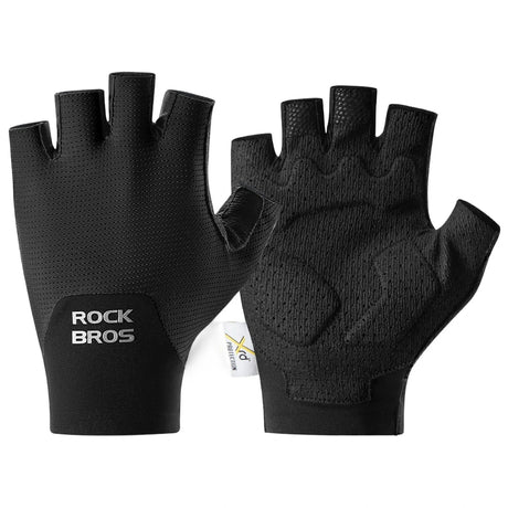 ROCKBROS Rękawiczki Rowerowe Krótkie Z Technologią PORON XRD Amortyzujące - S403 RękawiczkiCzarny S