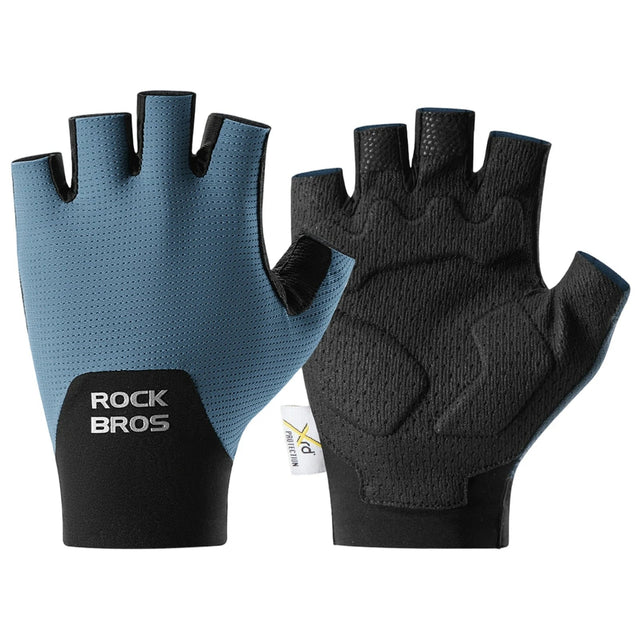 ROCKBROS Rękawiczki Rowerowe Krótkie Z Technologią PORON XRD Amortyzujące - S403 RękawiczkiNiebieski S