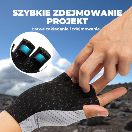 ROCKBROS Rękawiczki Rowerowe bez Palców Maksymalna Przyczepność i Wentylacja-S376 Rękawiczki