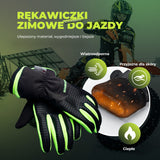ROCKBROS Rękawiczki Zimowe z Długimi Palcami Ekran Dotykowy Amortyzujący, Antypoślizgowy