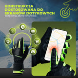ROCKBROS Rękawiczki Zimowe z Długimi Palcami Ekran Dotykowy Amortyzujący, Antypoślizgowy