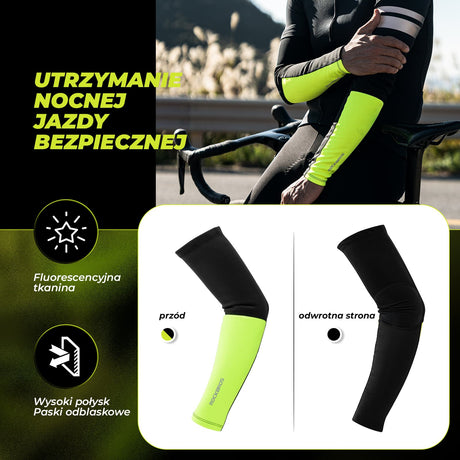ROCKBROS Rękawki Zimowe Sportowe Pogrubiona Podszewka Elastzcyne