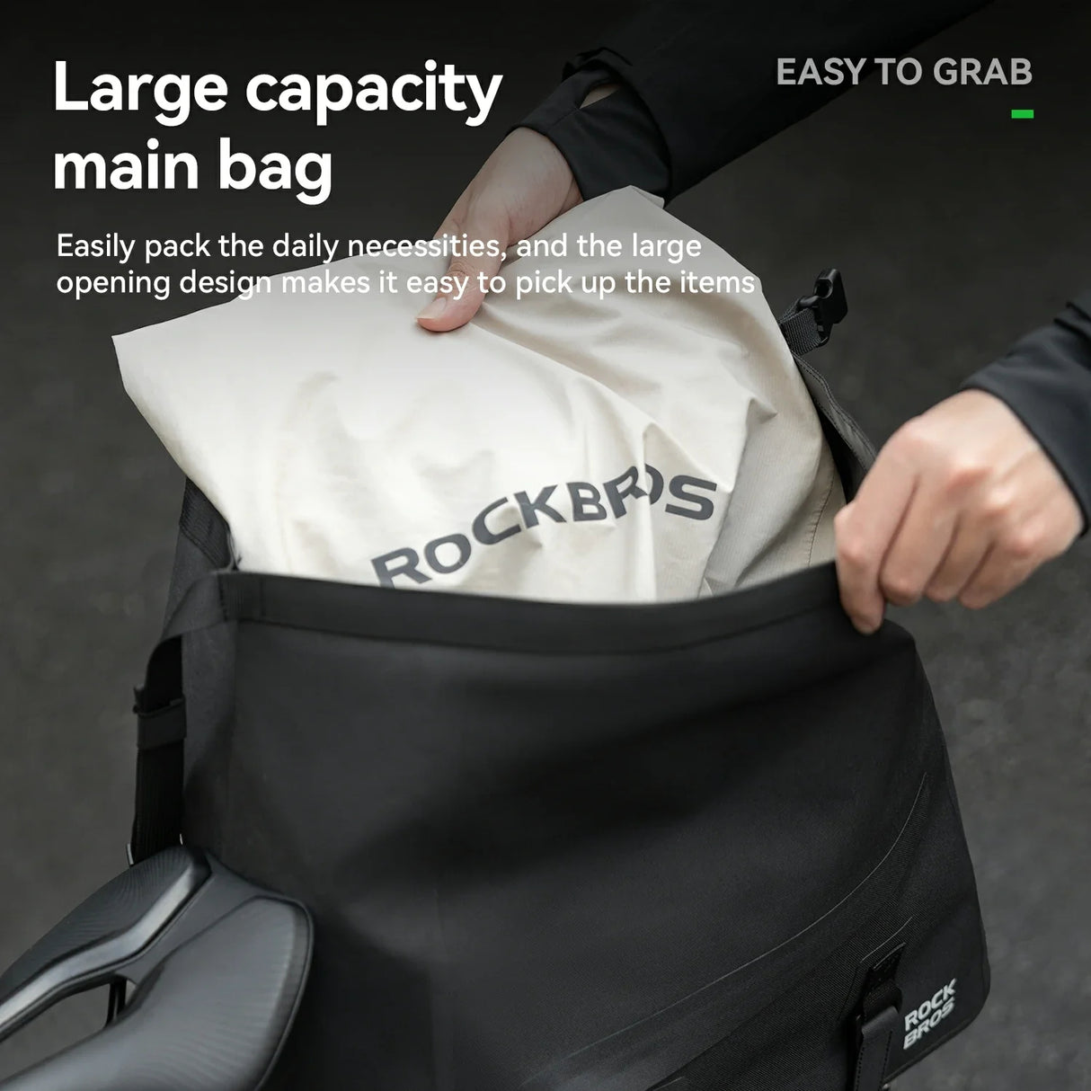 ROCKBROS RideMate 100% Wodoodporny Torba Rowerowa na Bagażnik Tylny 16L-AS-155 Torby na bagażnik