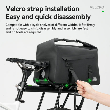 ROCKBROS RideMate 100% Wodoodporny Torba Rowerowa na Bagażnik Tylny 16L-AS-155 Torby na bagażnik