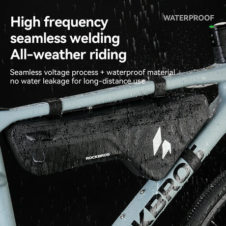 ROCKBROS RideMate Torba na Ramę 100% Wodoodporna, 1,9 L na Rurę Dolną-AS-152 Torba na dolną rurę