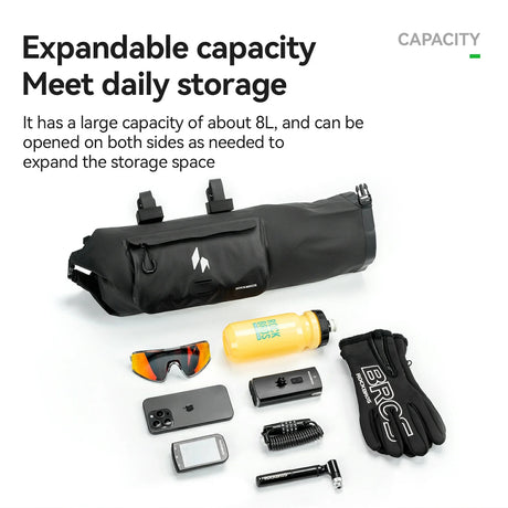 ROCKBROS RideMate Wodoodporna Torba Na Kierownicę Rowerową 100% Waterproof 8L-AS-154 Torby na kierownicę