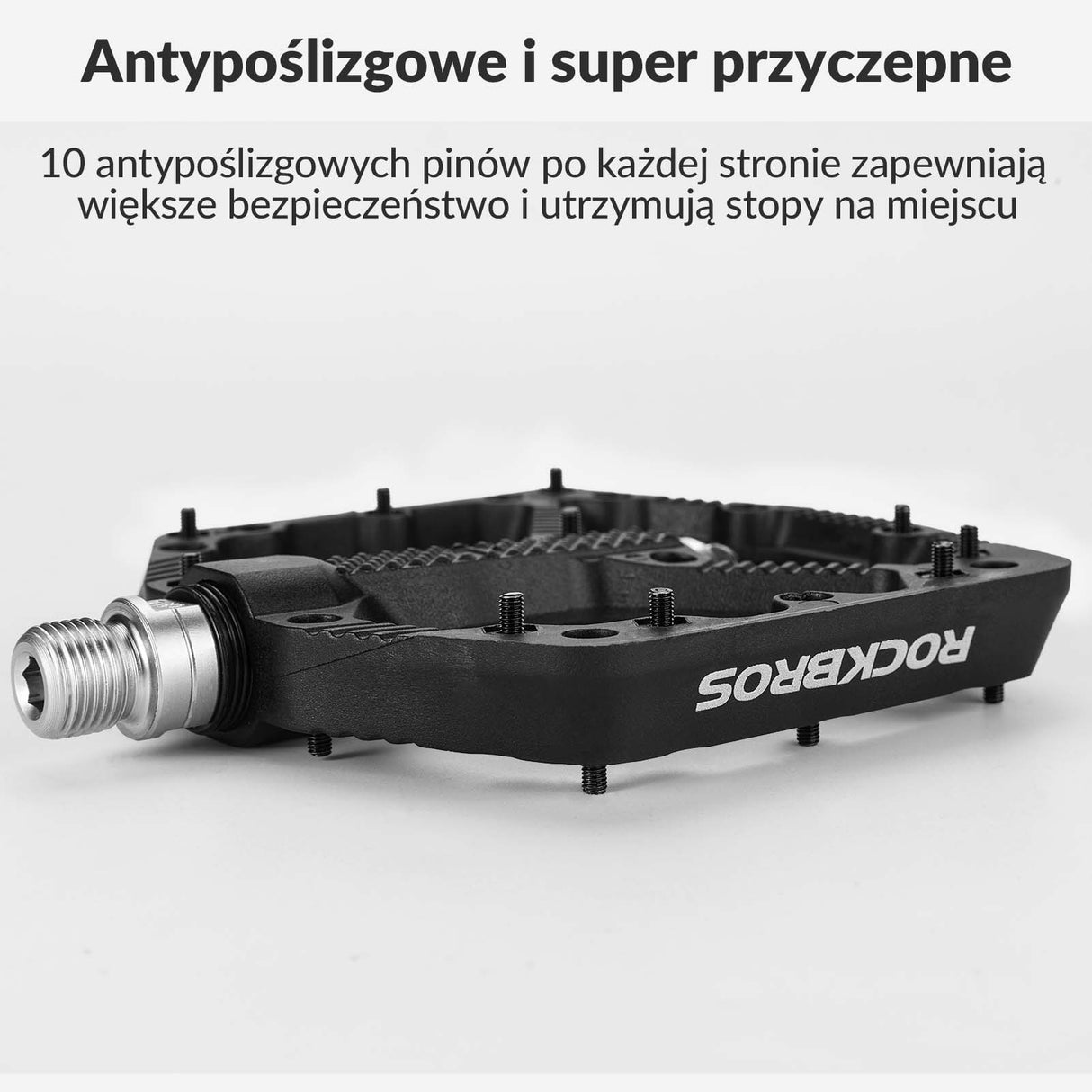 ROCKBROS rowerowe pedały nylonowe, antypoślizgowe, odporne na zużycie pedały 9/16 cala, idealne do rowerów
