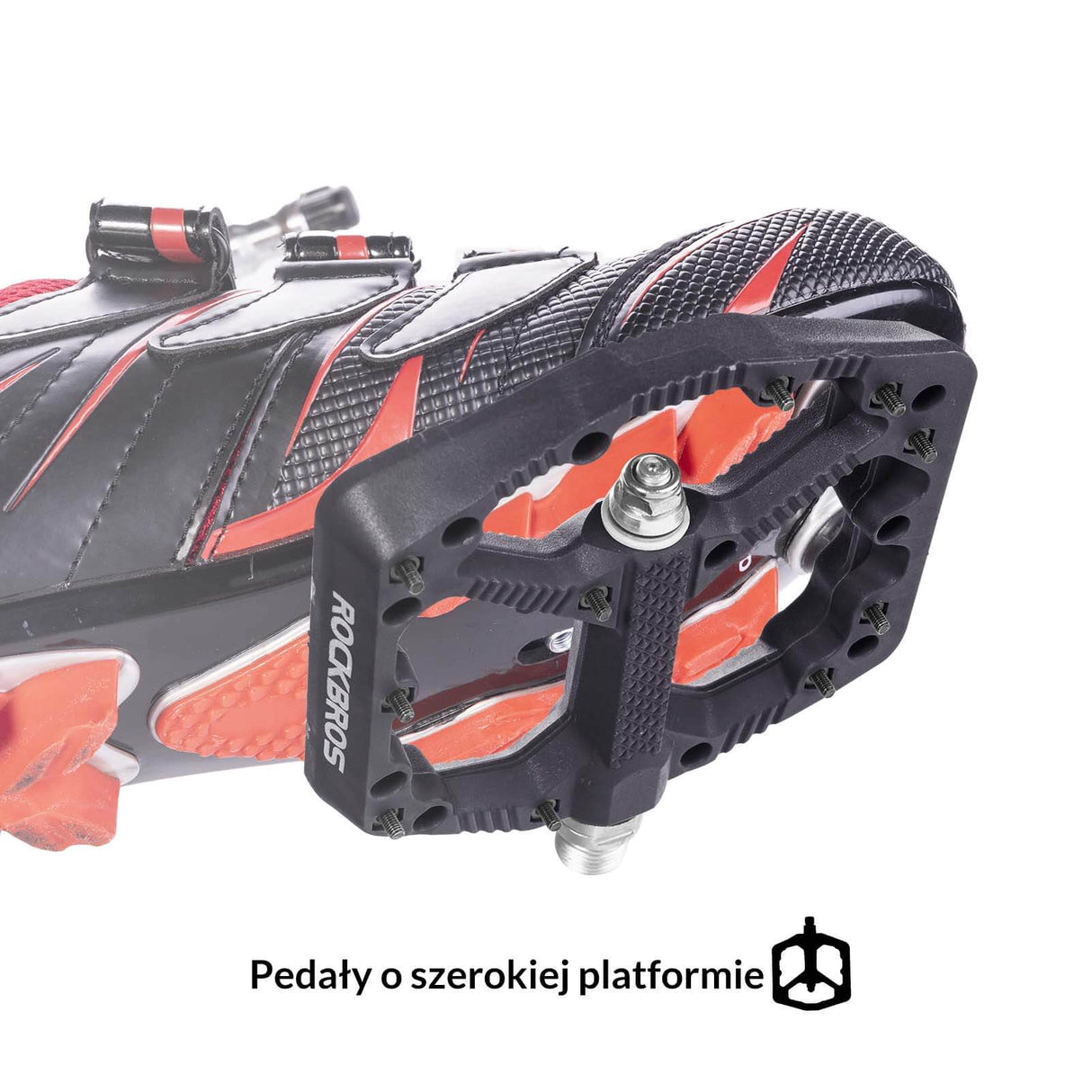 ROCKBROS rowerowe pedały nylonowe, antypoślizgowe, odporne na zużycie pedały 9/16 cala, idealne do rowerów