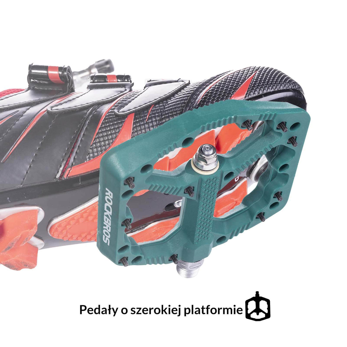 ROCKBROS rowerowe pedały nylonowe, antypoślizgowe, odporne na zużycie pedały 9/16 cala, idealne do rowerów