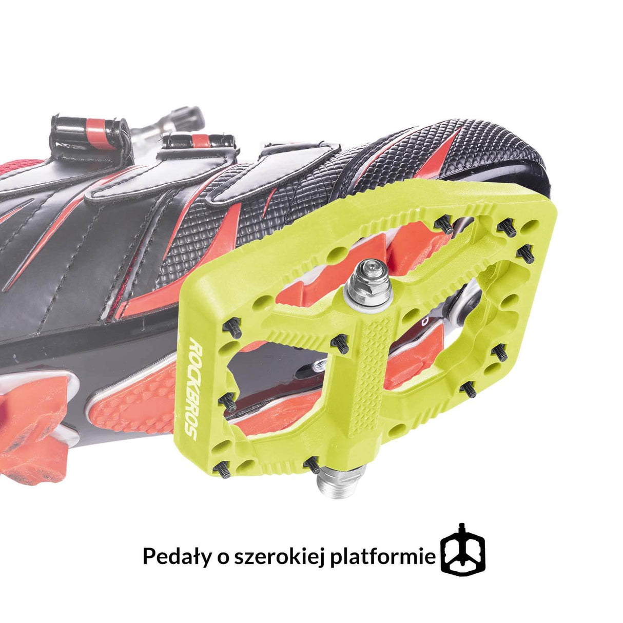 ROCKBROS rowerowe pedały nylonowe, antypoślizgowe, odporne na zużycie pedały 9/16 cala, idealne do rowerów