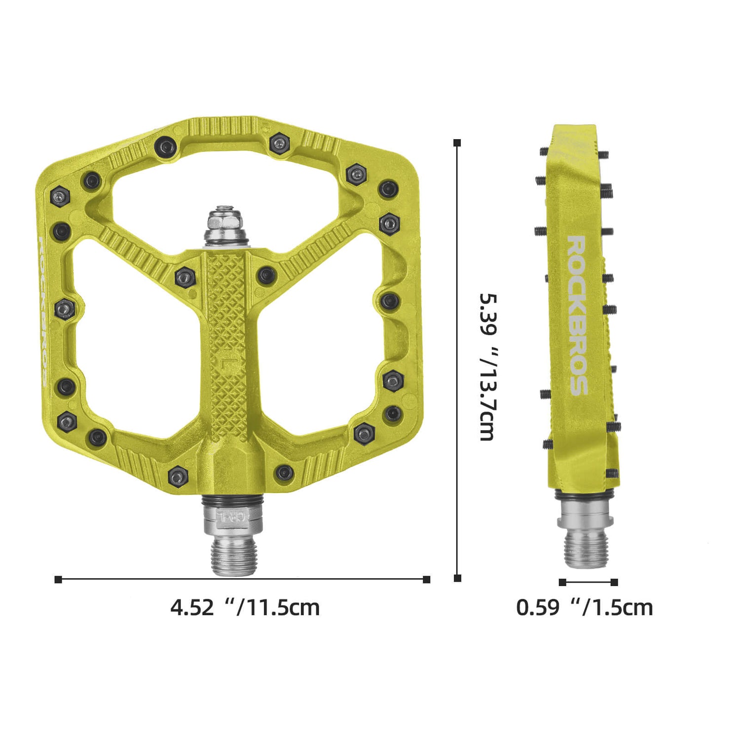 ROCKBROS ROCKBROS Rowerowe Pedały Nylonowe Antypoślizgowe Odporne na Zużycie Pedały 9/16'' Pedały rowerowe