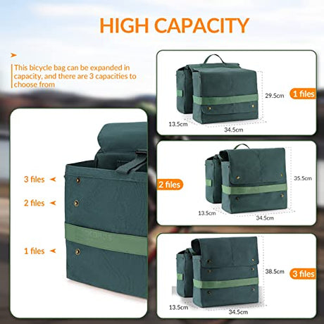 ROCKBROS Sakwy Rowerowe Składane, Z Uchwytem, łatwe W Montażu, 27 Litrów-A21 Torby na bagażnik