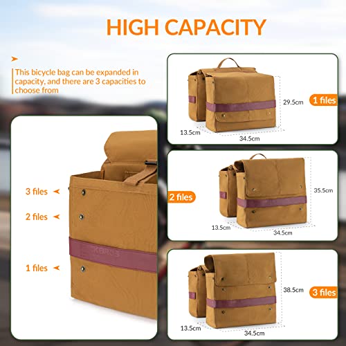 ROCKBROS Sakwy Rowerowe Składane, Z Uchwytem, łatwe W Montażu, 27 Litrów-A21 Torby na bagażnik