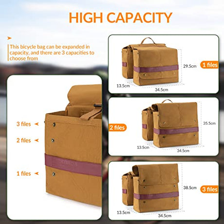 ROCKBROS Sakwy Rowerowe Składane, Z Uchwytem, łatwe W Montażu, 27 Litrów-A21 Torby na bagażnik