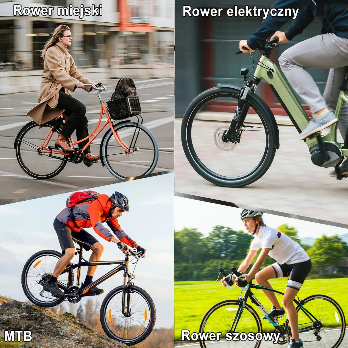 ROCKBROS Siodełko Rowerowe Pogrubione, Wydłużone z Amortyzacją i Szeroką Konstrukcją-6873 Siodełka rowerowe