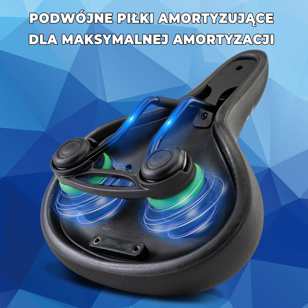 ROCKBROS Siodełko Rowerowe Pogrubione, Wydłużone z Amortyzacją i Szeroką Konstrukcją-6873 Siodełka rowerowe