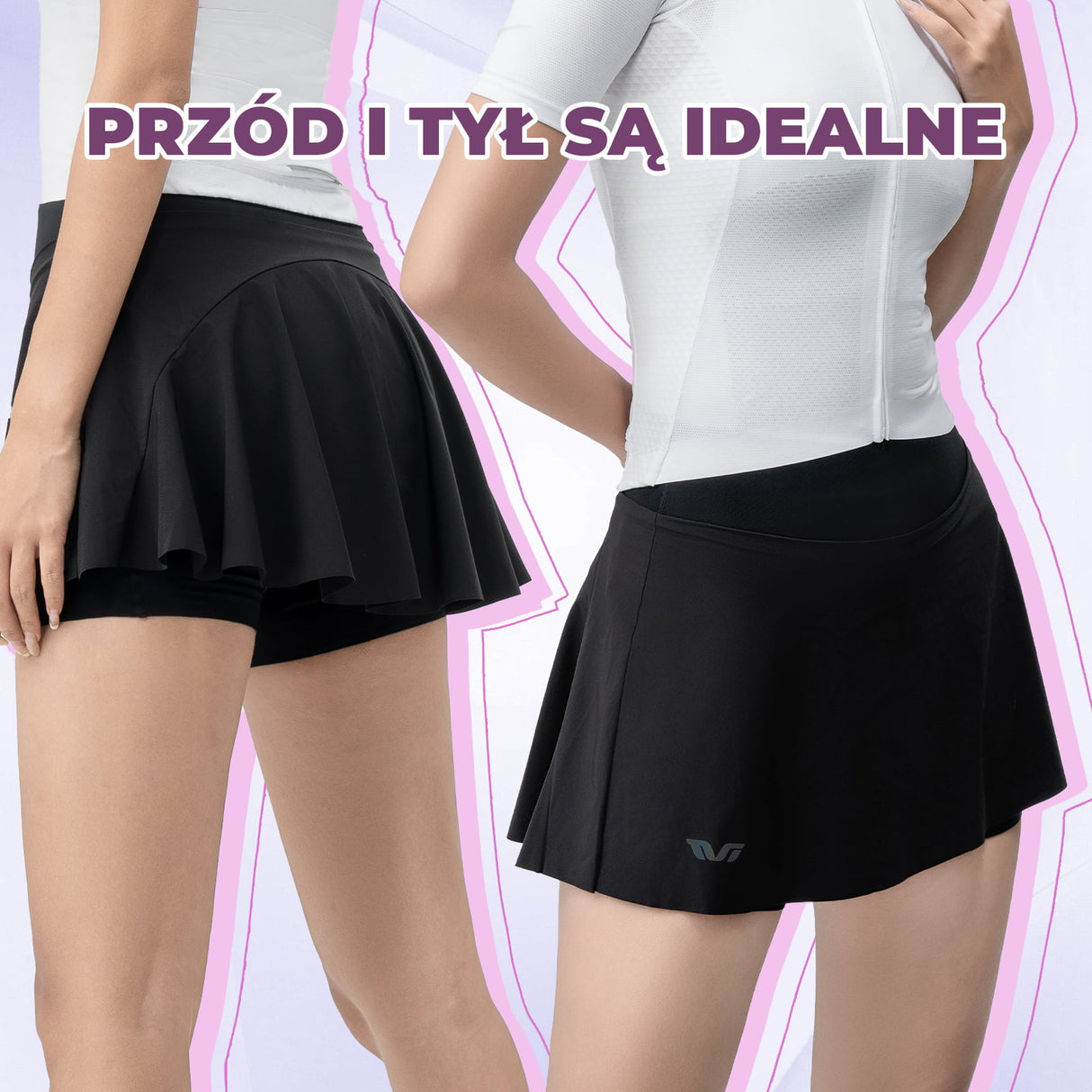 ROCKBROS Damska Spódnica Rowerowa 2w1 Z Wbudowanymi Szortami - YDQK001 Spodenki