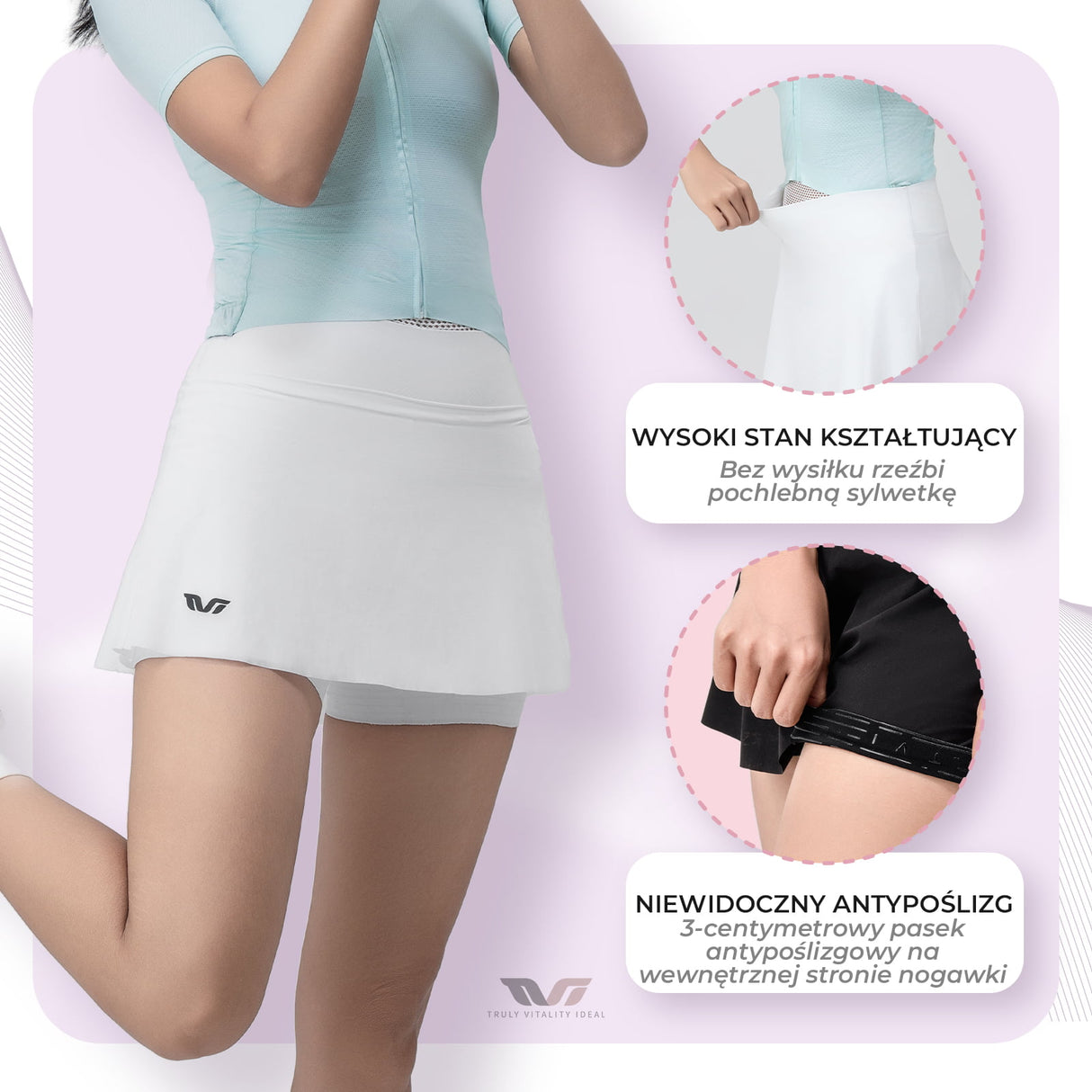 ROCKBROS Damska Spódnica Rowerowa 2w1 Z Wbudowanymi Szortami - YDQK001 Spodenki