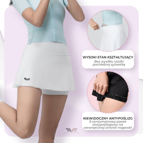 ROCKBROS Damska Spódnica Rowerowa 2w1 Z Wbudowanymi Szortami - YDQK001 Spodenki