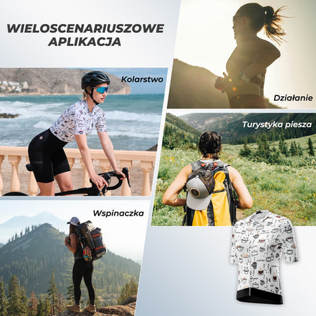 ROCKBROS TVI Damska Koszulka Rowerowa Szybkoschnąca i Stylowa Koszulki