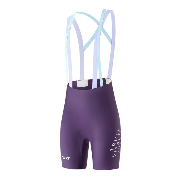 ROCKBROS TVI Damskie Spodenki Rowerowe Na Szelkach-YDDK017-1 Spodenki z szelkamiFioletowy EU Size XS (Asian Size S)