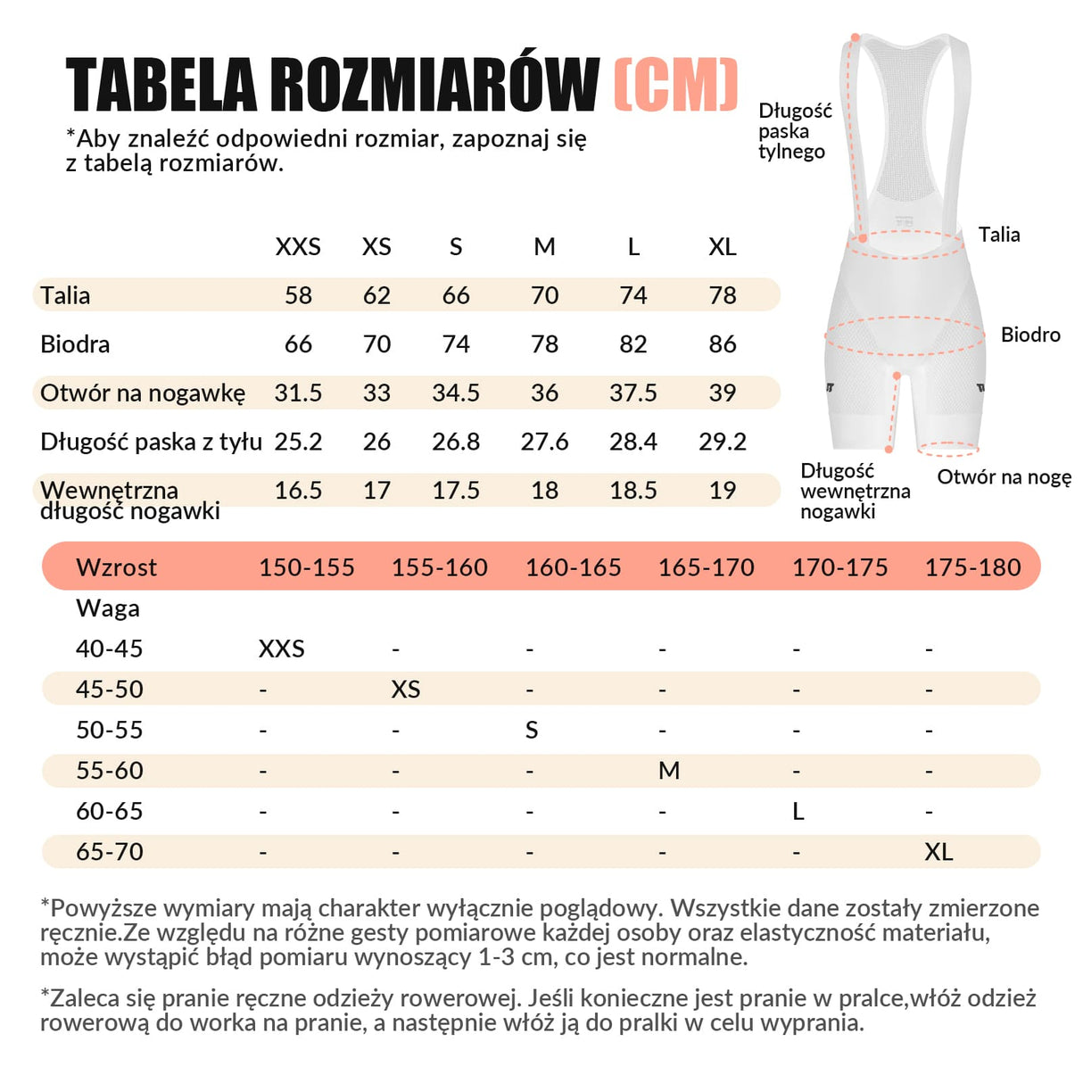 TVI Damskie Spodenki Rowerowe Na Szelkach Z Wkładką - YDDK005