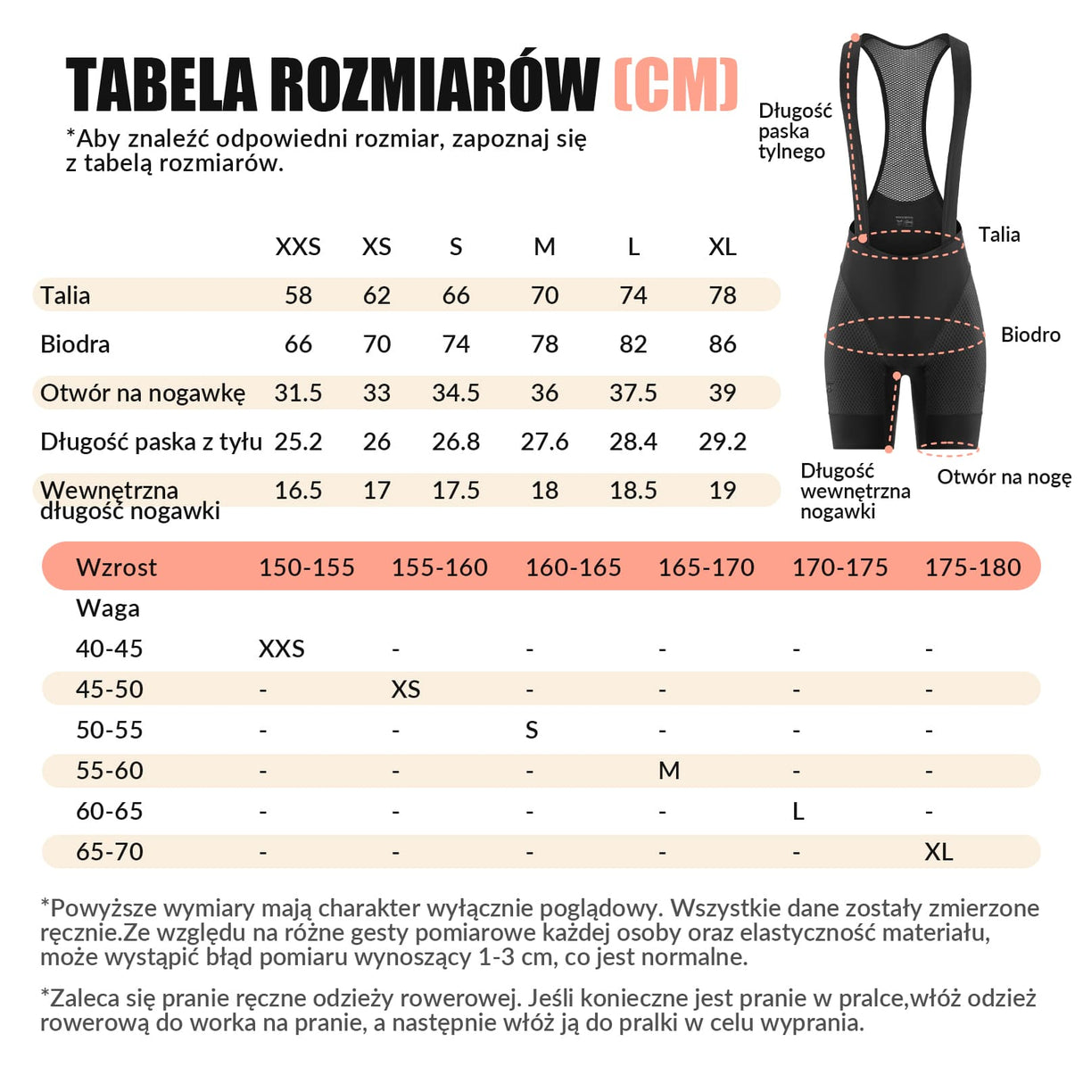 TVI Damskie Spodenki Rowerowe Na Szelkach Z Wkładką - YDDK005