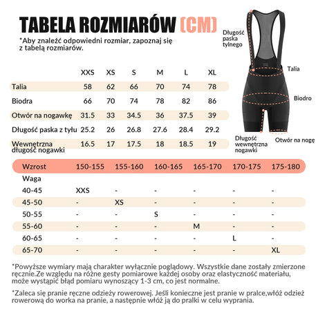 TVI TVI Damskie Spodenki Rowerowe Na Szelkach Z Wkładką - YDDK005 Spodenki