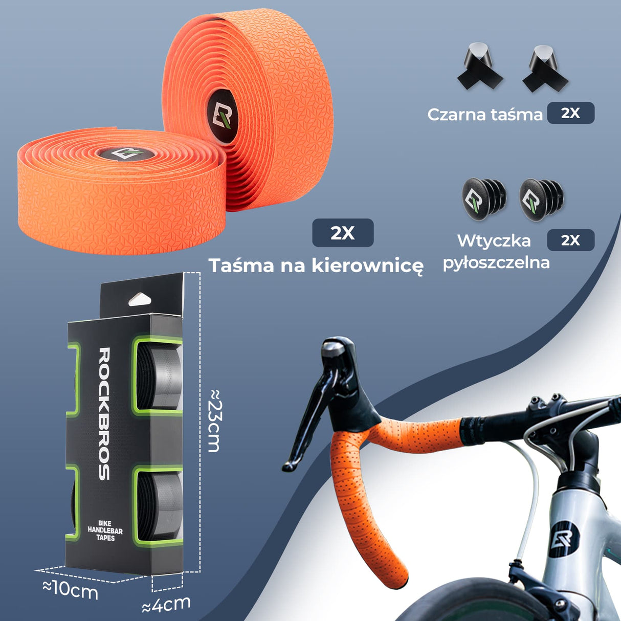 Taśma na Kierownicę Super Długa 220 Cm do Rowerów Szosowych MTB i Miejskich
