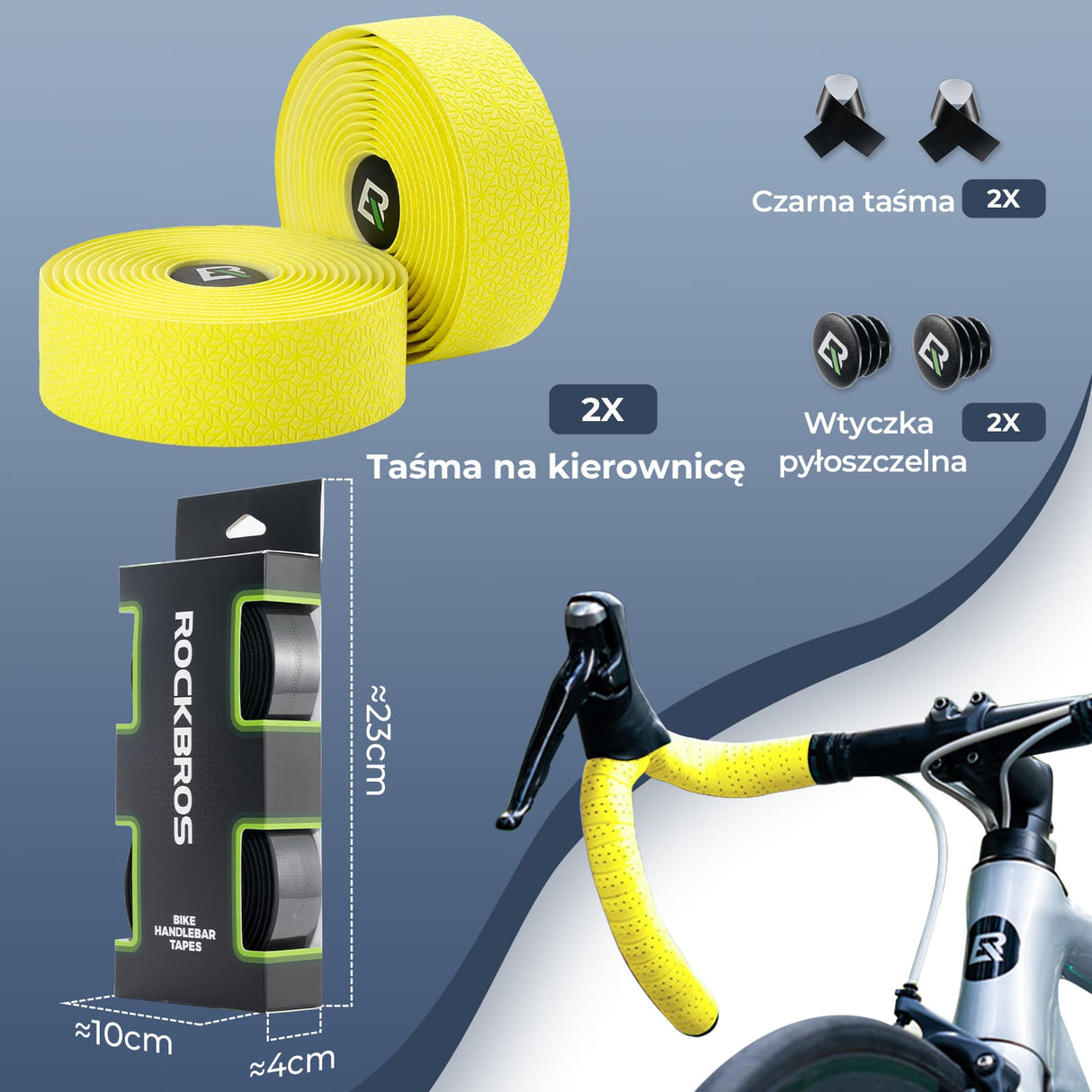 Taśma na Kierownicę Super Długa 220 Cm do Rowerów Szosowych MTB i Miejskich
