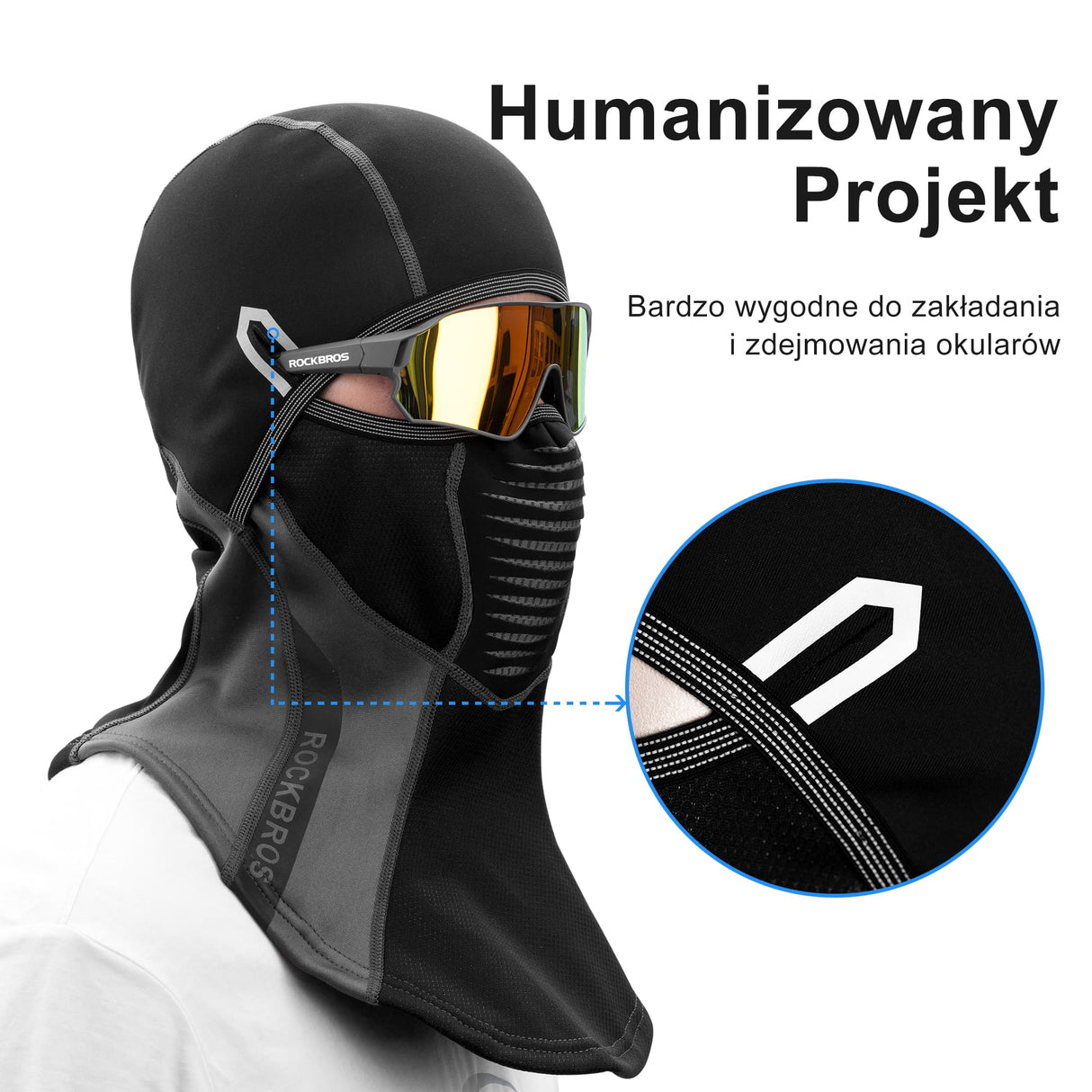 ROCKBROS Kominiarka Zimowa, Ocieplana Wielofunkcjonalna dla Kobiet i Mężczyzn Kominiarki