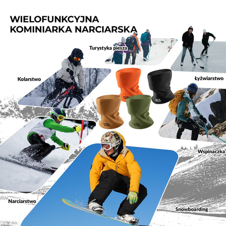 ROCKBROS Półmaska na Twarz,Szalik i Czapka 3 W 1-M012 Kominiarki