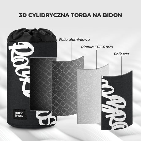 ROCKBROS Torba Na Bidon Rowerowy Łatwy Montaż Duża Pojemność, Uniwersalna 1L-G004 Torba na bidon rowerowy