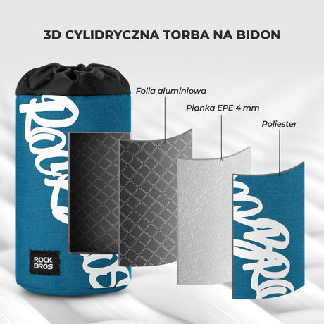 ROCKBROS Torba Na Bidon Rowerowy Łatwy Montaż Duża Pojemność, Uniwersalna 1L-G004 Torba na bidon rowerowy
