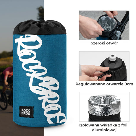 ROCKBROS Torba Na Bidon Rowerowy Łatwy Montaż Duża Pojemność, Uniwersalna 1L-G004 Torba na bidon rowerowy