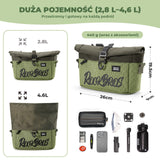 ROCKBROS Torba Na Kierownicę Rowerową Do Rowerów Z Prostą Kierownicą I Brompton 1.8-2.8 L Torba Przednia