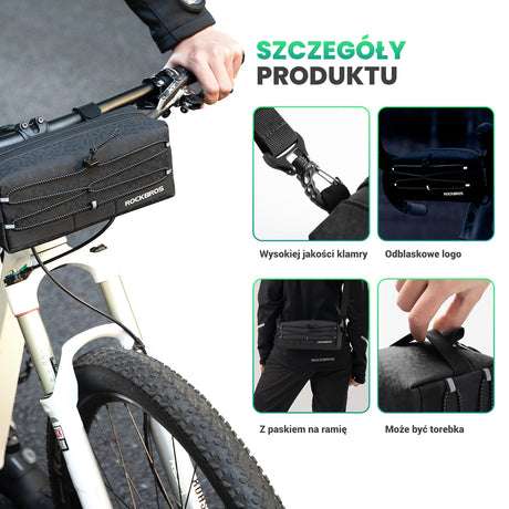 ROCKBROS Torba Przednia Prostokątna Duża Pojemność 2L-B111 Torba Przednia