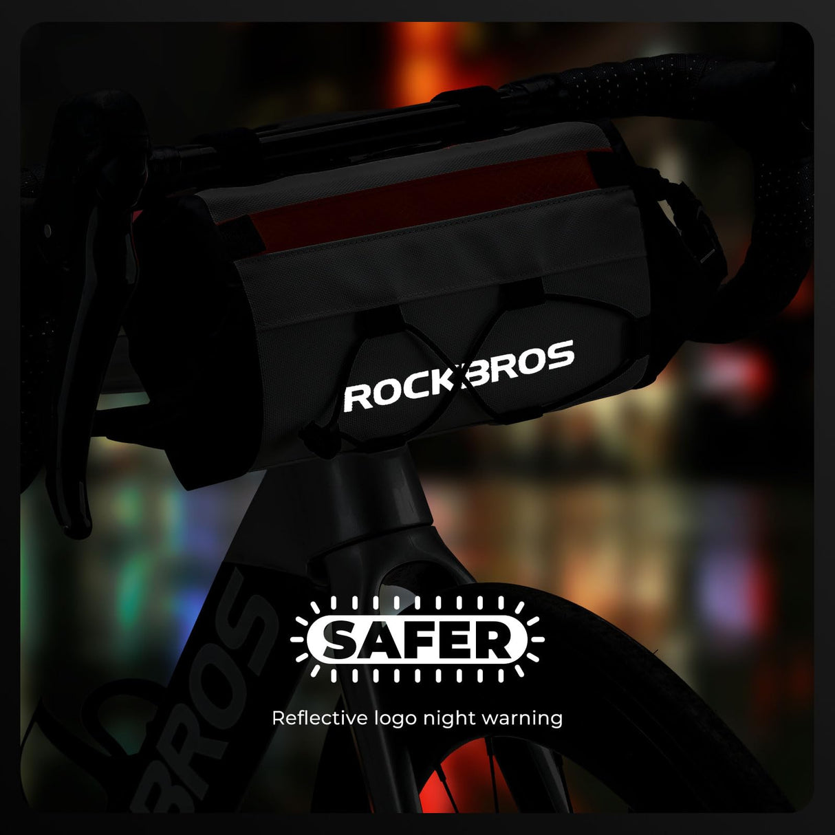 ROCKBROS Torba Rowerowa na Kierownicę z Paskiem na Ramię, do Rowerów MTB, Szosowych i Elektrycznych-W002 Torby na kierownicę