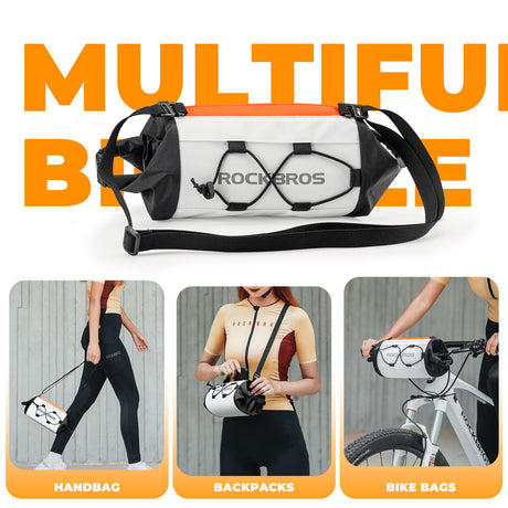ROCKBROS Torba Rowerowa na Kierownicę z Paskiem na Ramię, do Rowerów MTB, Szosowych i Elektrycznych-W002 Torby na kierownicę