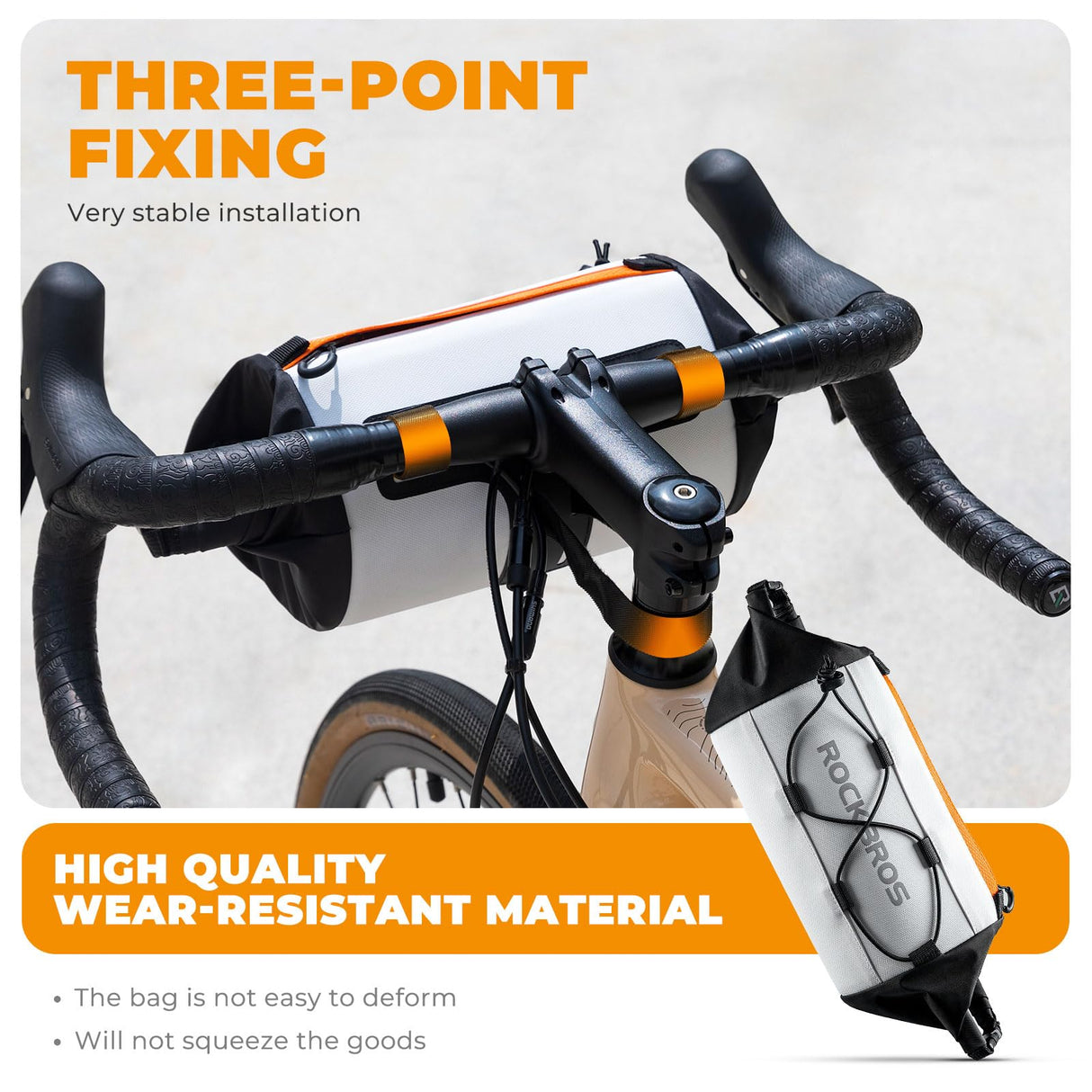 ROCKBROS Torba Rowerowa na Kierownicę z Paskiem na Ramię, do Rowerów MTB, Szosowych i Elektrycznych-W002 Torby na kierownicę