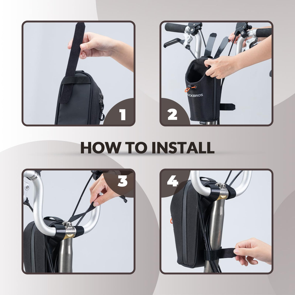 ROCKBROS Torba na Bidon na Kierownicę Rowerową Sztywna 1,5L-P002 Torby na kierownicę