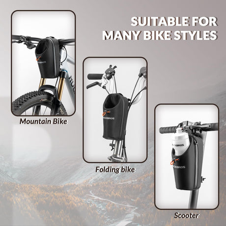 ROCKBROS Torba na Bidon na Kierownicę Rowerową Sztywna 1,5L-P002 Torby na kierownicę
