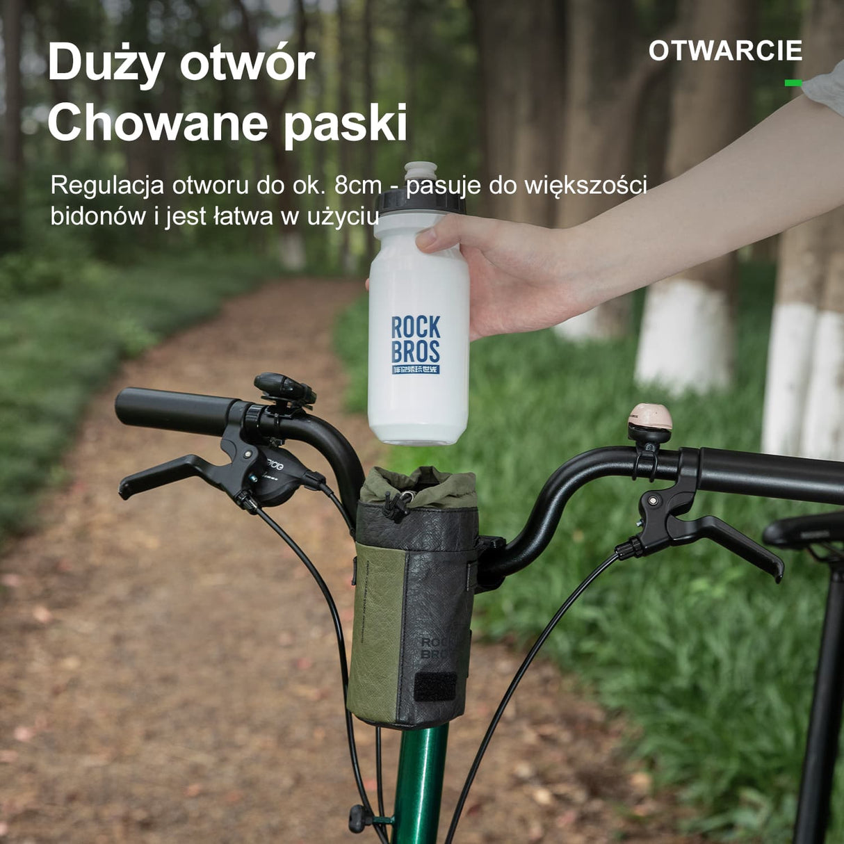 ROCKBROS Ekologiczna Uchwyt na Bidon Rowerowy 0,7 L-DB004 Torba na bidon rowerowy