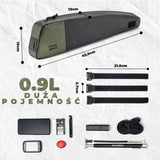 ROCKBROS Ekologiczna Tyvek® Torby na ramę Wydłużona 0,9 L-DB005 Torby na ramę