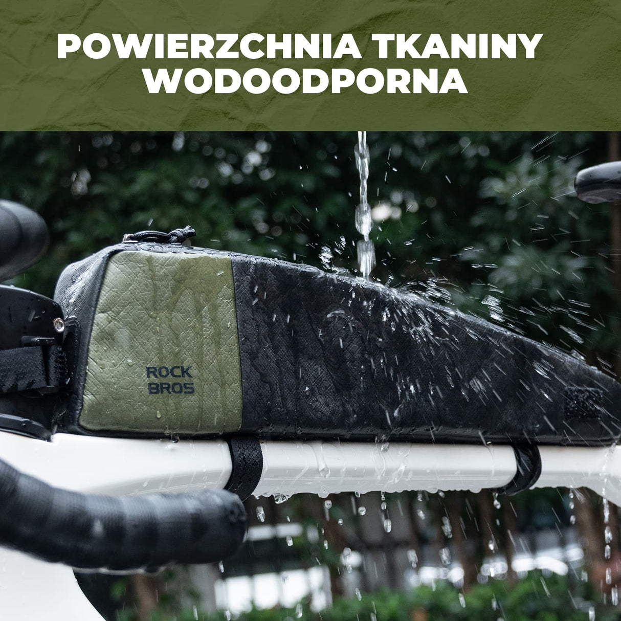 ROCKBROS Ekologiczna Tyvek® Torby na ramę Wydłużona 0,9 L-DB005 Torby na ramę