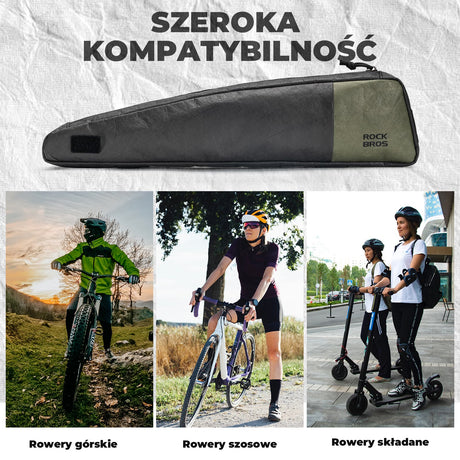 ROCKBROS Ekologiczna Tyvek® Torby na ramę Wydłużona 0,9 L-DB005 Torby na ramę