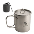 Qunature Qunature Tytanowy Składany Kubek Outdoorowy 375ml Qunature-Biwak