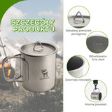 Qunature Qunature Tytanowy Składany Kubek Outdoorowy 375ml Qunature-Biwak